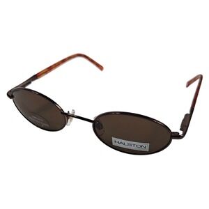 Halston Sunglasses Oval Brown Tortoise Shell 100% UV Protect HS108 50-21-130 New